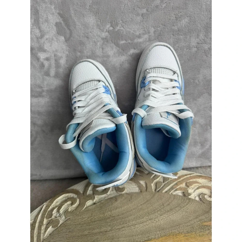 Jordan 4 Retro Military Blue White Blue Kids Sneakers HV0823-100 Size‎ 2.5Y